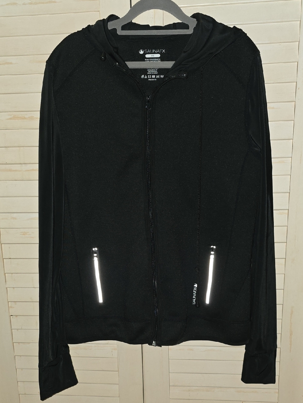 SaunaFX Slimming Neoprene Sauna Hooded Jacket, Men's XXL